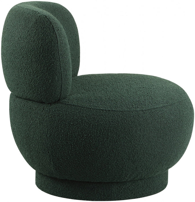 Calais Green Boucle Fabric Accent Chair - 558Green - Vega Furniture