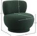 Calais Green Boucle Fabric Accent Chair - 558Green - Vega Furniture