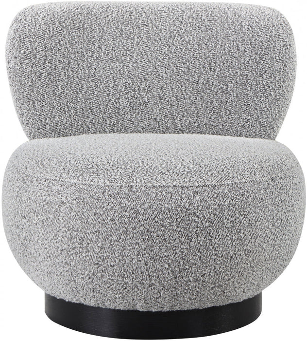 Calais Grey Boucle Fabric Accent Chair - 557Grey - Vega Furniture