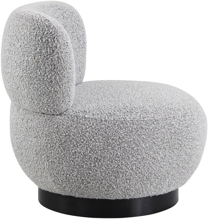 Calais Grey Boucle Fabric Accent Chair - 557Grey - Vega Furniture