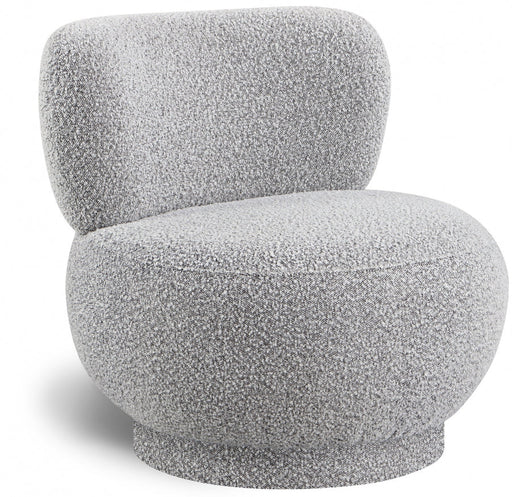 Calais Grey Boucle Fabric Accent Chair - 558Grey - Vega Furniture