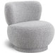 Calais Grey Boucle Fabric Accent Chair - 558Grey - Vega Furniture