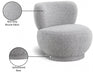 Calais Grey Boucle Fabric Accent Chair - 558Grey - Vega Furniture