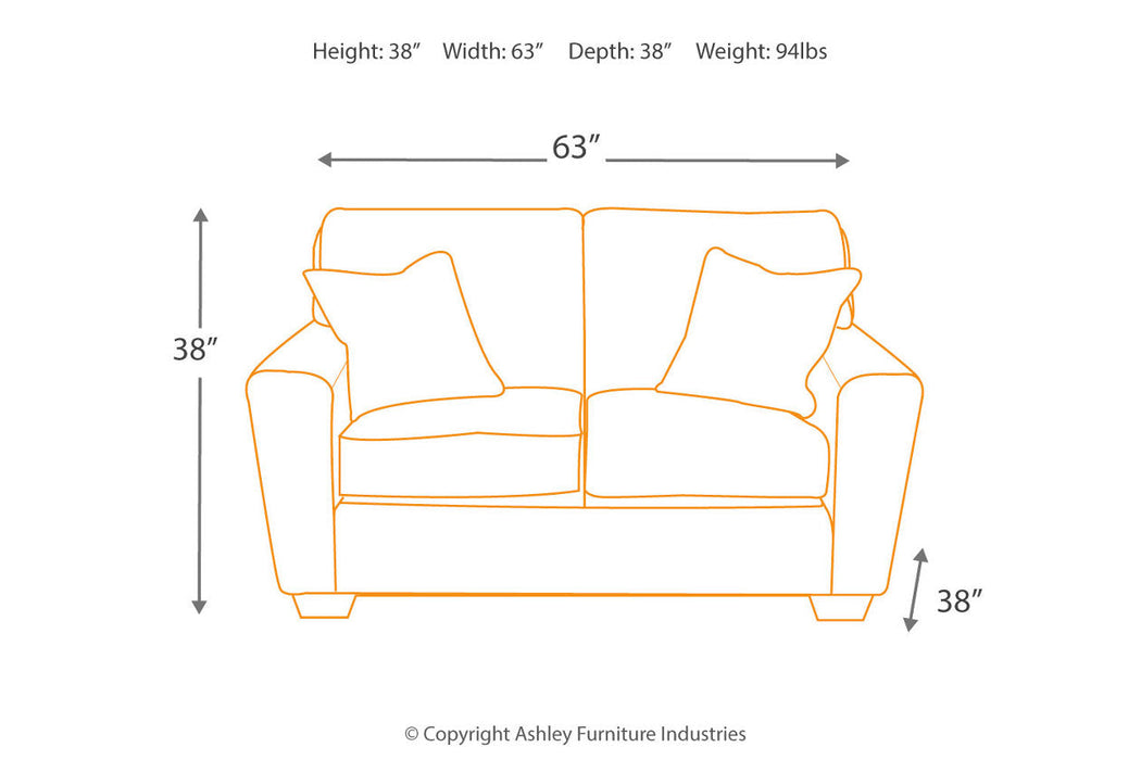 Calicho Cashmere Loveseat - 9120235 - Vega Furniture