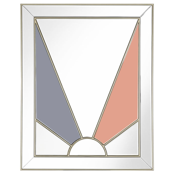 Calixte Rectangular Wall Mirror Champagne/Gray - 962909 - Vega Furniture