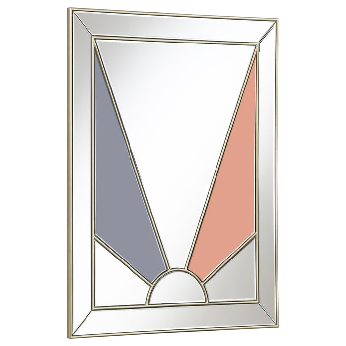 Calixte Rectangular Wall Mirror Champagne/Gray - 962909 - Vega Furniture