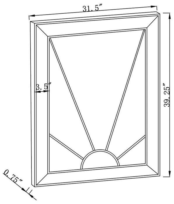 Calixte Rectangular Wall Mirror Champagne/Gray - 962909 - Vega Furniture