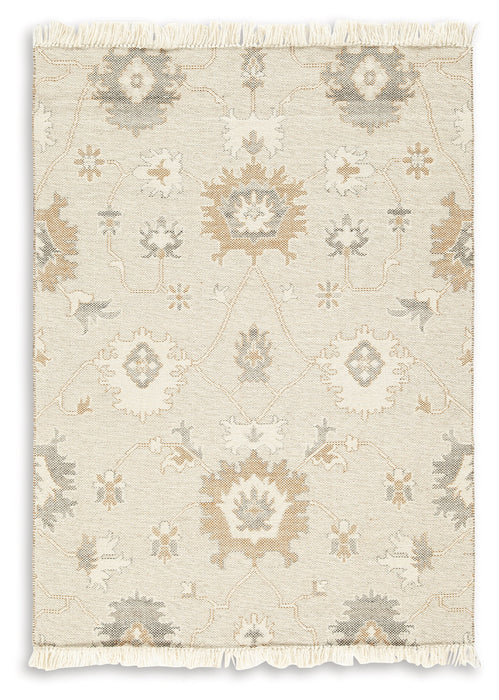 Calkin Linen/Gray/Caramel 5' x 7' Rug - R406392 - Vega Furniture