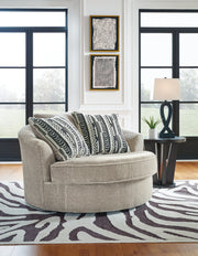 Calnita Sisal Oversized Swivel Accent Chair - 2050221 - Vega Furniture