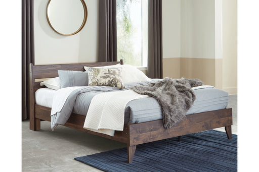 Calverson Mocha Full Panel Platform Bed - SET | EB3660-112 | EB3660-156 - Vega Furniture