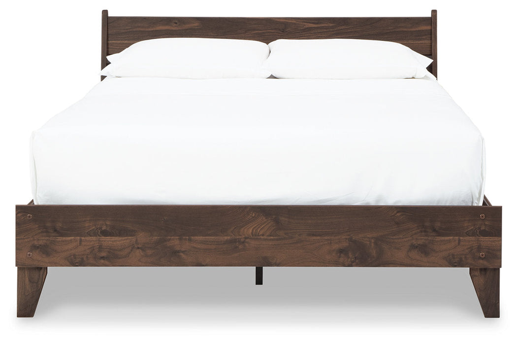 Calverson Mocha Full Panel Platform Bed - SET | EB3660-112 | EB3660-156 - Vega Furniture