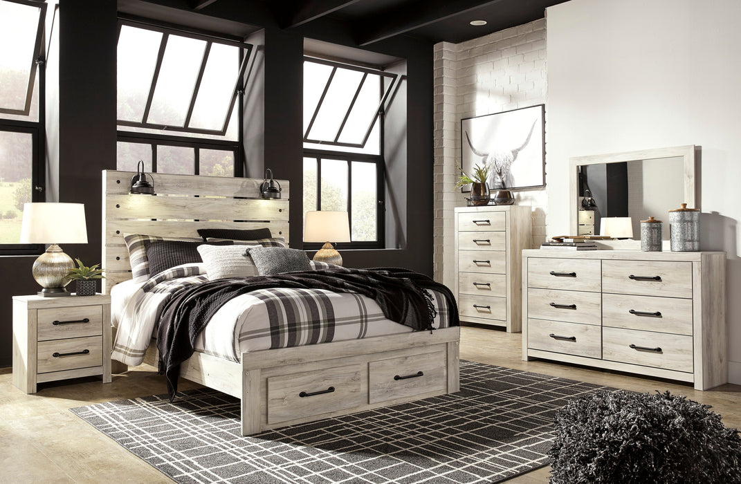 Cambeck Whitewash Footboard Storage Bedroom Set - SET | B192-54S | B192-57 | B192-96 | B192-92 | B192-46 - Vega Furniture