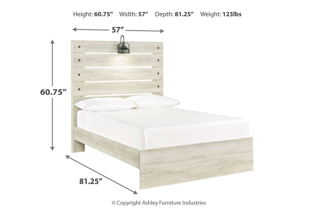 Cambeck Whitewash Full Panel Bed - SET | B192-84 | B192-86 | B192-87 - Vega Furniture