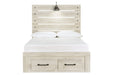 Cambeck Whitewash Full Panel Bed with 2 Storage Drawers - SET | B192-84S | B192-86 | B192-87 - Vega Furniture