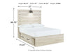 Cambeck Whitewash Full Panel Bed with 4 Storage Drawers - SET | B100-12 | B192-50(2) | B192-84 | B192-87 - Vega Furniture