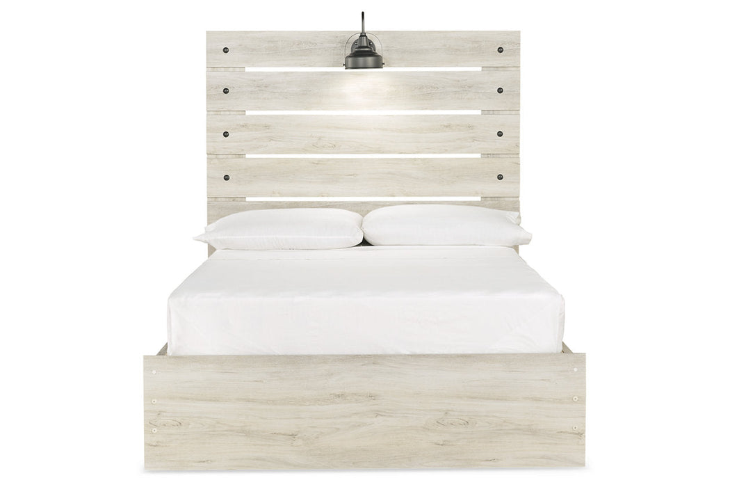 Cambeck Whitewash Full Panel Bed with 4 Storage Drawers - SET | B100-12 | B192-50(2) | B192-84 | B192-87 - Vega Furniture