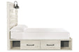 Cambeck Whitewash Full Panel Bed with 4 Storage Drawers - SET | B100-12 | B192-50(2) | B192-84 | B192-87 - Vega Furniture