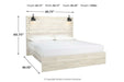 Cambeck Whitewash King Panel Bed - SET | B192-56 | B192-58 | B192-97 - Vega Furniture