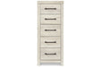 Cambeck Whitewash Narrow Chest of Drawers - B192-11 - Vega Furniture