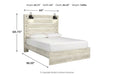 Cambeck Whitewash Queen Panel Bed - SET | B192-54 | B192-57 | B192-96 - Vega Furniture