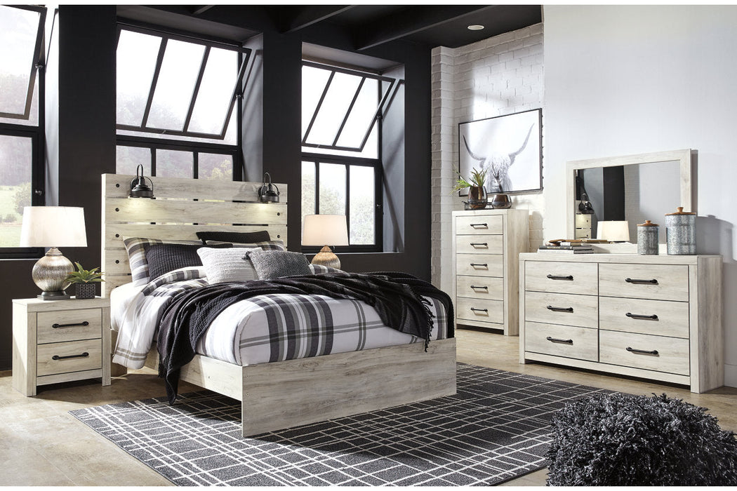 Cambeck Whitewash Queen Panel Bed - SET | B192-54 | B192-57 | B192-96 - Vega Furniture