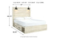 Cambeck Whitewash Queen Panel Bed with 2 Storage Drawers - SET | B100-13 | B192-160 | B192-54 | B192-57 - Vega Furniture