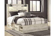 Cambeck Whitewash Queen Panel Bed with 4 Storage Drawers - SET | B100-13 | B192-54 | B192-57 | B192-60(2) - Vega Furniture