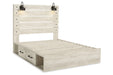 Cambeck Whitewash Queen Panel Bed with 4 Storage Drawers - SET | B100-13 | B192-54 | B192-57 | B192-60(2) - Vega Furniture