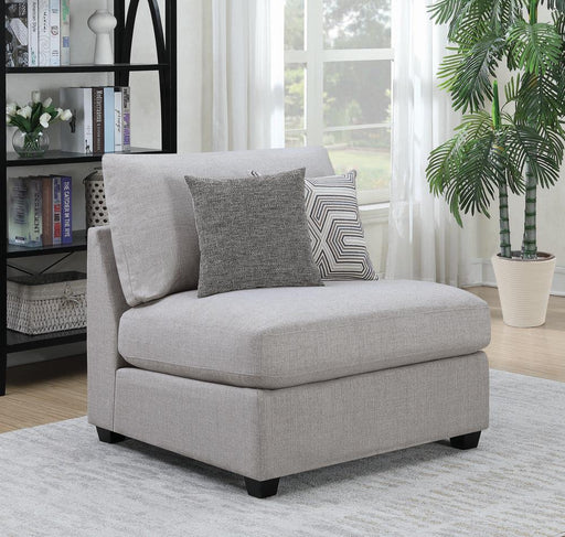 Cambria Gray Upholstered Armless Chair - 551511 - Vega Furniture