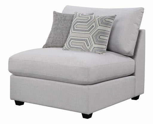 Cambria Gray Upholstered Armless Chair - 551511 - Vega Furniture