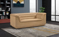 Camel Cascade Velvet Fabric Loveseat - 192Camel-L - Vega Furniture