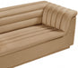 Camel Cascade Velvet Fabric Loveseat - 192Camel-L - Vega Furniture