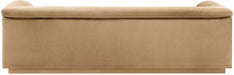 Camel Cascade Velvet Fabric Sofa - 192Camel-S - Vega Furniture