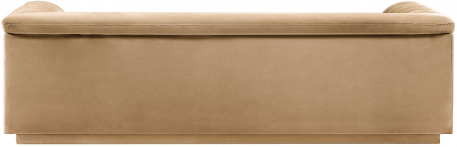 Camel Cascade Velvet Fabric Sofa - 192Camel-S - Vega Furniture