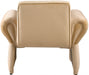 Camel Fleurette Velvet Accent Chair - 409Camel - Vega Furniture