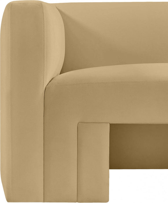 Camel Henson Velvet Chair - 665Camel-C - Vega Furniture