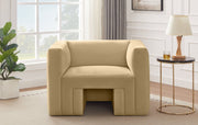 Camel Henson Velvet Chair - 665Camel-C - Vega Furniture