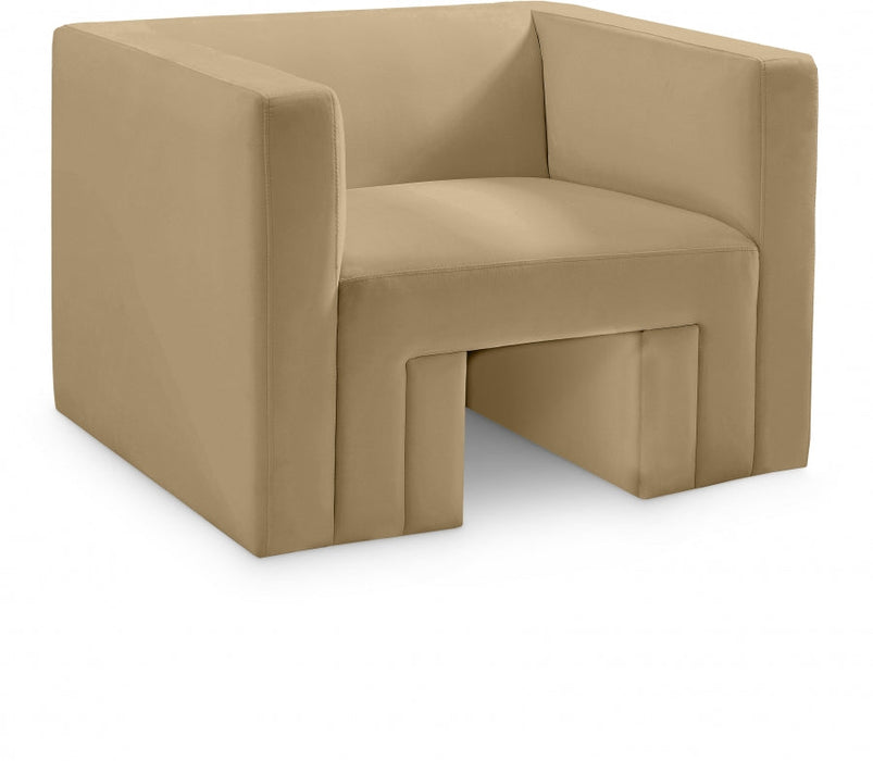 Camel Henson Velvet Chair - 665Camel-C - Vega Furniture