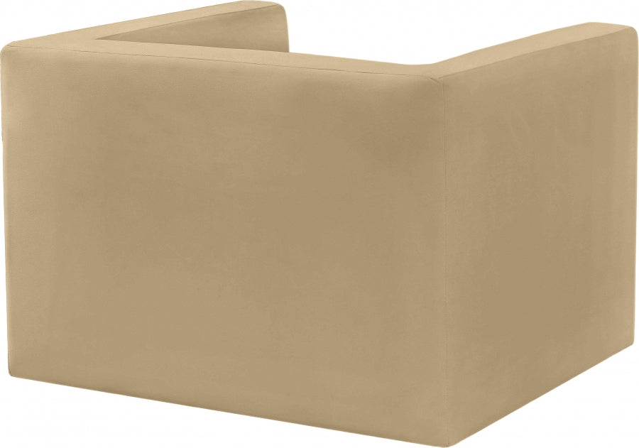 Camel Henson Velvet Chair - 665Camel-C - Vega Furniture