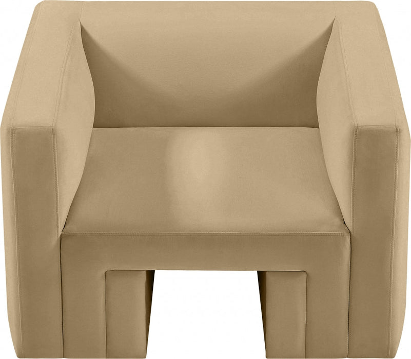 Camel Henson Velvet Chair - 665Camel-C - Vega Furniture