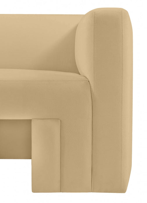 Camel Henson Velvet Chair - 665Camel-C - Vega Furniture