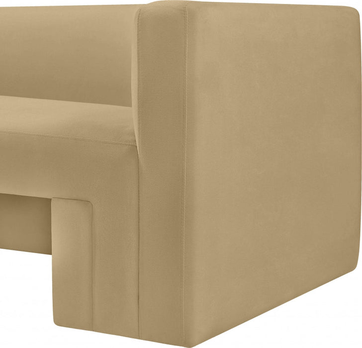 Camel Henson Velvet Chair - 665Camel-C - Vega Furniture