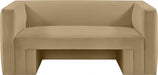 Camel Henson Velvet Loveseat - 665Camel-L - Vega Furniture