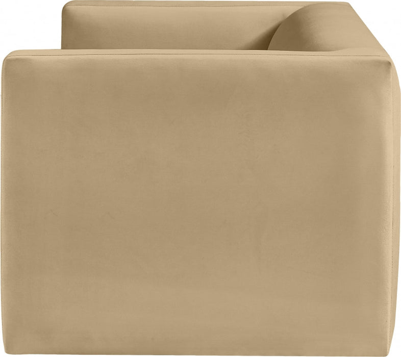 Camel Henson Velvet Loveseat - 665Camel-L - Vega Furniture