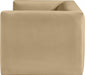 Camel Henson Velvet Loveseat - 665Camel-L - Vega Furniture