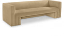 Camel Henson Velvet Sofa - 665Camel-S - Vega Furniture