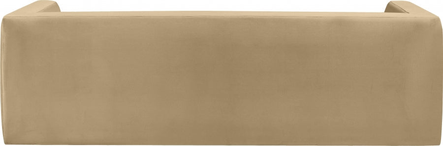 Camel Henson Velvet Sofa - 665Camel-S - Vega Furniture