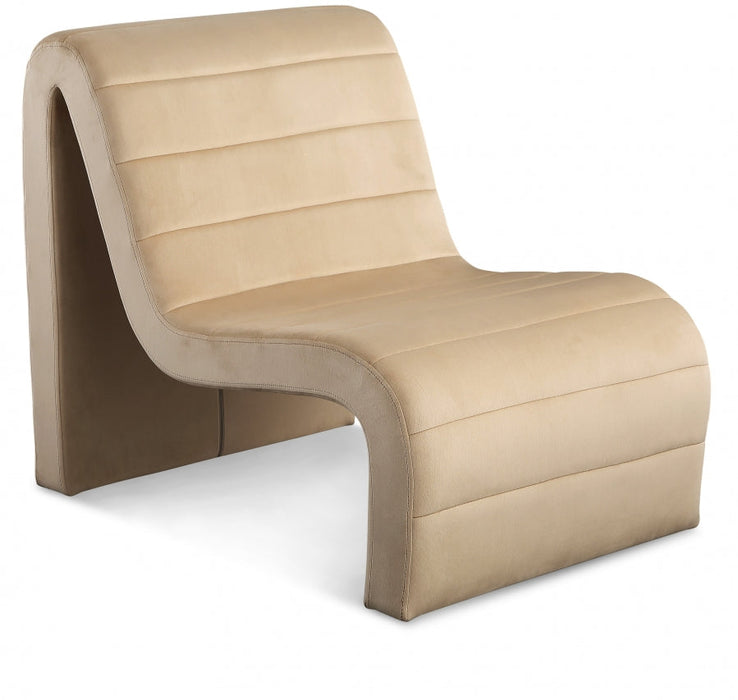 Camel Ivy Velvet Accent Chair - 403Camel - Vega Furniture