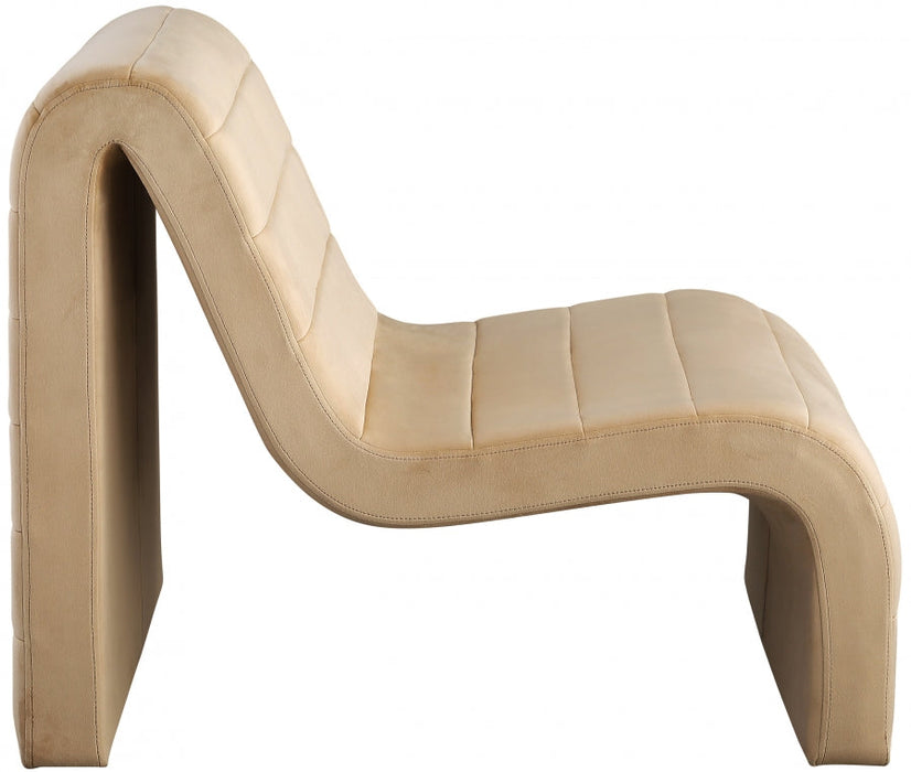 Camel Ivy Velvet Accent Chair - 403Camel - Vega Furniture