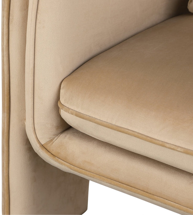 Camel Sloan Velvet Accent Chair - 424Camel - Vega Furniture